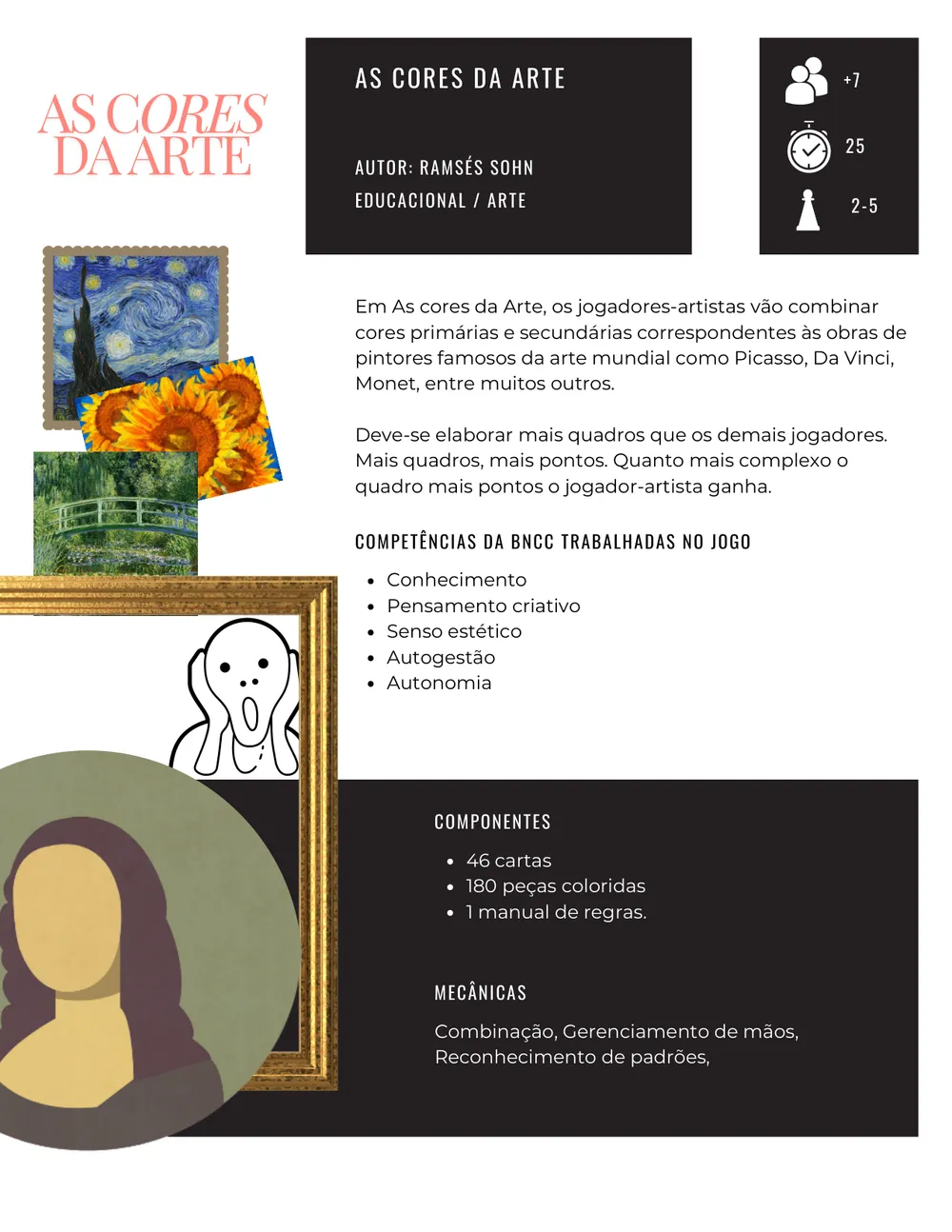 Ficha do jogo As Cores da Arte no catálogo