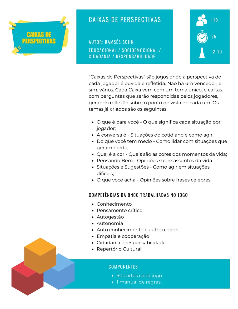 Ficha do jogo Caixas de Perspectivas no catálogo