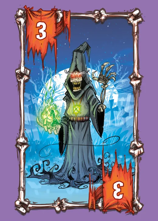 Carta Caveira de força 3