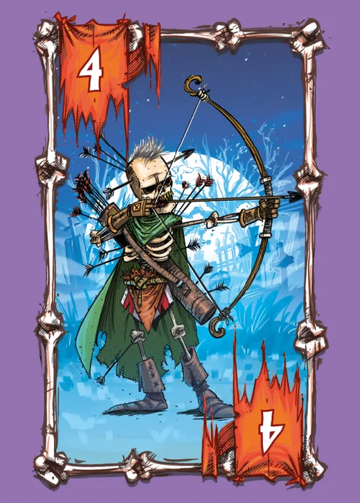 Carta Caveira de força 4