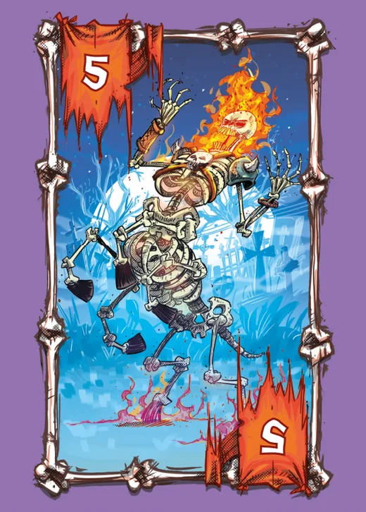 Carta Caveira de força 5