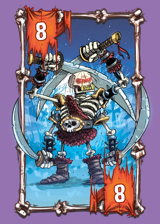Carta Caveira de força 8