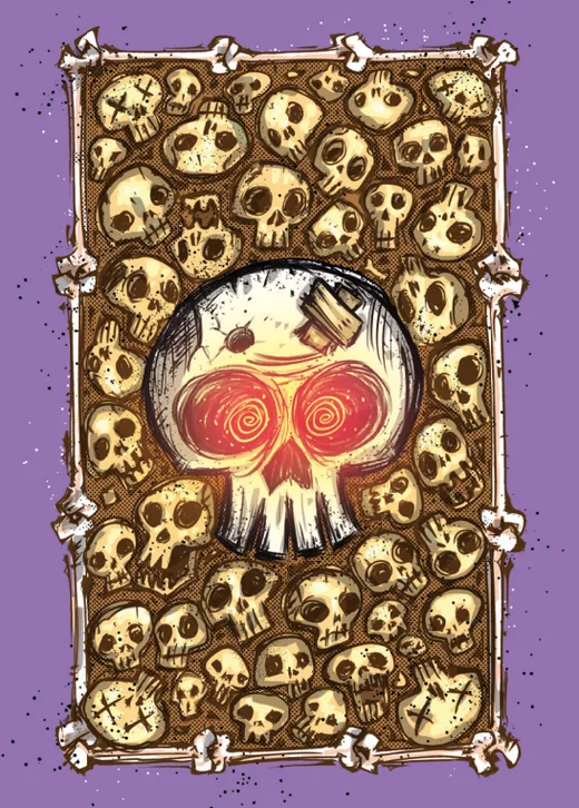 Verso das cartas das Caveiras