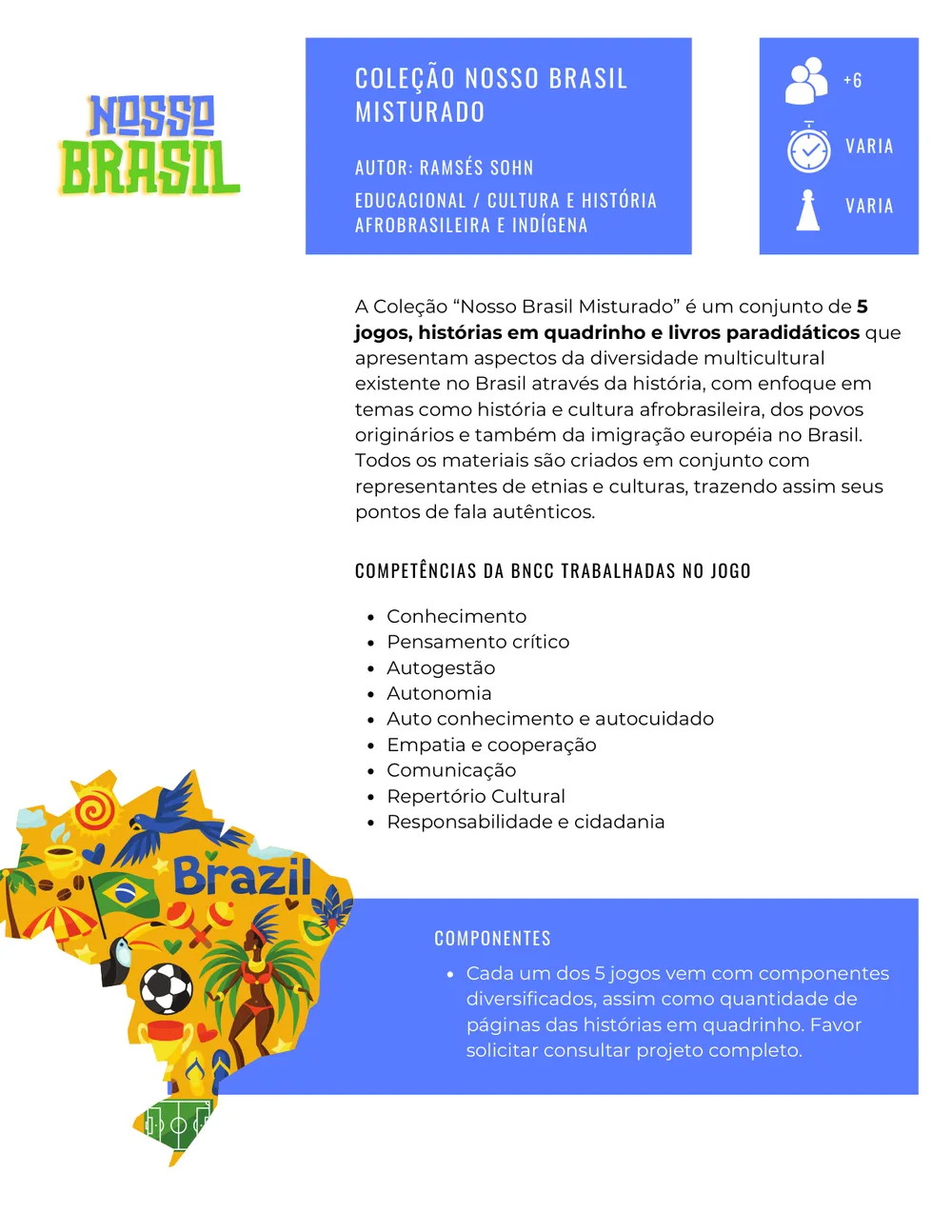 Ficha do jogo Coleção Nosso Brasil Misturado no catálogo